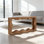 Elegant Farmhouse Chic Narrow Console Table With Wavy Design, Ideal For Entryways And Living Rooms