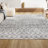Kateshia Moroccan HYPE Boho Vintage Diamond Cream/Gray Rug-1395828843