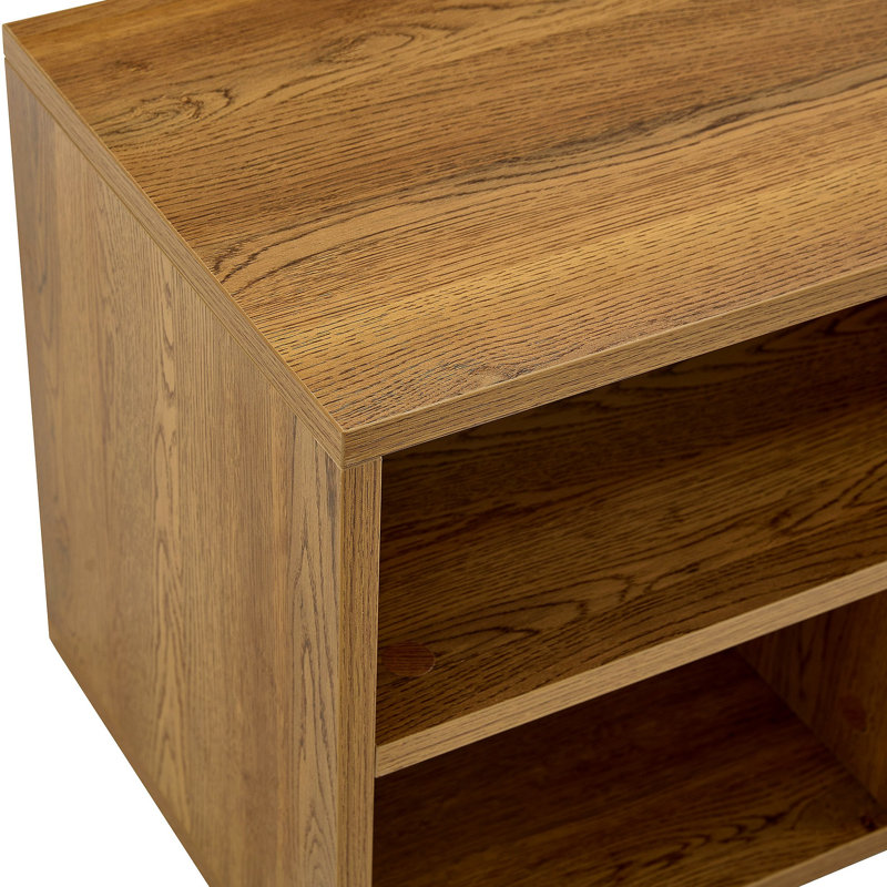 Modular Extendable TV Stand, Rustic Wood Media Console with Open Storage Cubbies, Freestyle Combination Entertainment Centre, Adjustable TV Cabinet