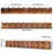 Coat Rack Wall Mounted - 38.3'' Long, Pack of 2, Wooden, Heavy Duty, Rustic Coat Hooks for Wall, Wall Coat Rack with 10 Triple Hooks for Hanging Clothes, Jacket, Hat(Brown & Retro Red)