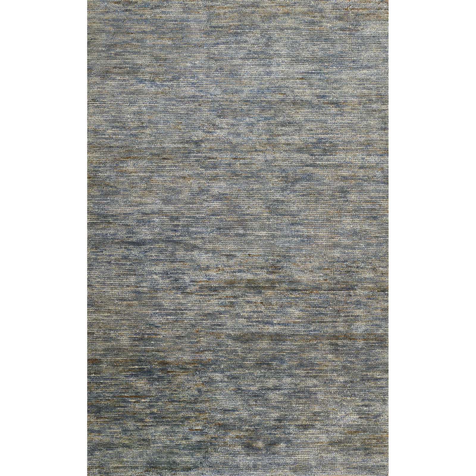 Cecily Blue Hand-Knotted Abstract Cotton Rug, Rectangle 2' x 3'