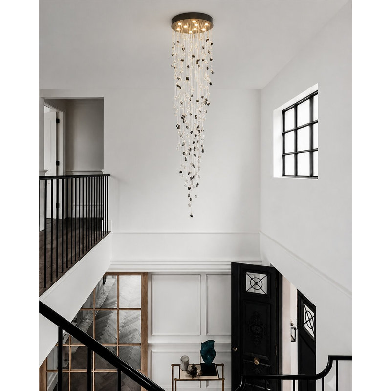 Holyn 9 - Light Dimmable Novelty Chandelier, Matte Black, 96" H x 22" W x 22" D