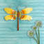 Décoration murale tournesol libellule