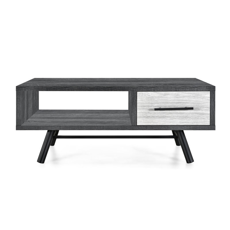 Table basse avec rangement, Chêne gris