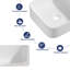 Lavabo vasque carré en porcelaine vitrifiée de 15 po de largeur pour salle de bain