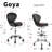 Backed Adjustable Height Ergonomic Lab Stool with Wheels-88301110