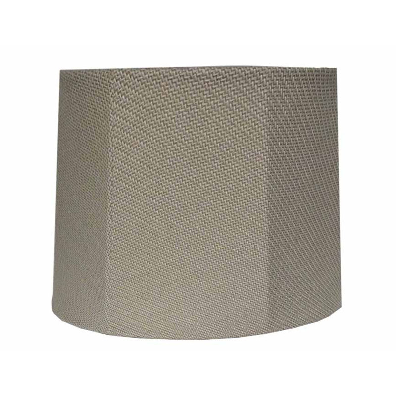 Abat-jour tambour en coton beige, H 11 po x l 14 po x P 14 po