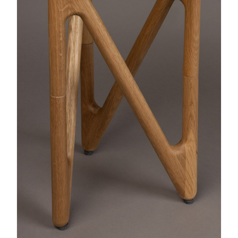 Naia Glass Single End Table, Natural