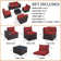 Ensemble de conversation 6 pièces en rotin HDPE toutes saisons avec coussins, accoudoirs extra larges et table basse avec plateau en verre