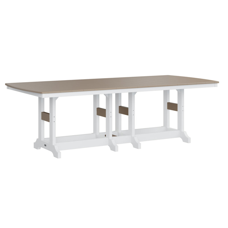 Table de bar rectangulaire 96 po Berlin Gardens Garden Classic, H 39,5 po x l 96 po x P 44 po, Bois vieilli