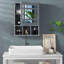 480mm W 600mm H Wall Mounted Required Framed Medicine Cabinet With Mirror And Adjustable Shelf-512330544