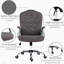 Chaise de bureau à domicile, fauteuil d'ordinateur en velours, fauteuil de bureau capitonné à boutons avec roues pivotantes, hauteur réglable et fonction d'inclinaison-547692667