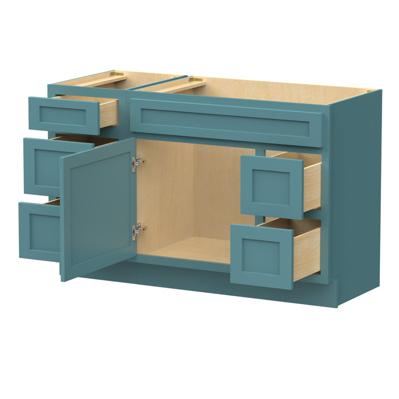 Base de meuble-lavabo simple 51 po seulement, Bleu sarcelle