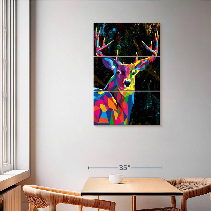 Buck de couleur géométrique Brampt, H 57 po x l 36 po