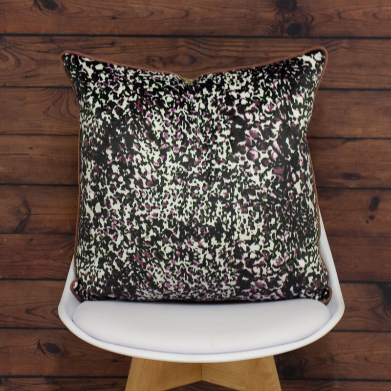 Abstract Square Cushion Cover, Rose Pink,Green