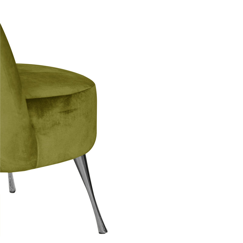 Glamour Upholstered Accent Chair, Lime Green