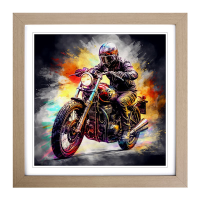 Motorcycle Digital Art - Framed Print