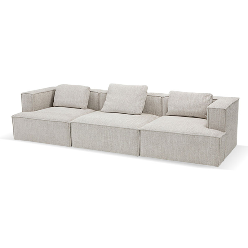 Beige 100% Polyester Modular Sofa cushion couch