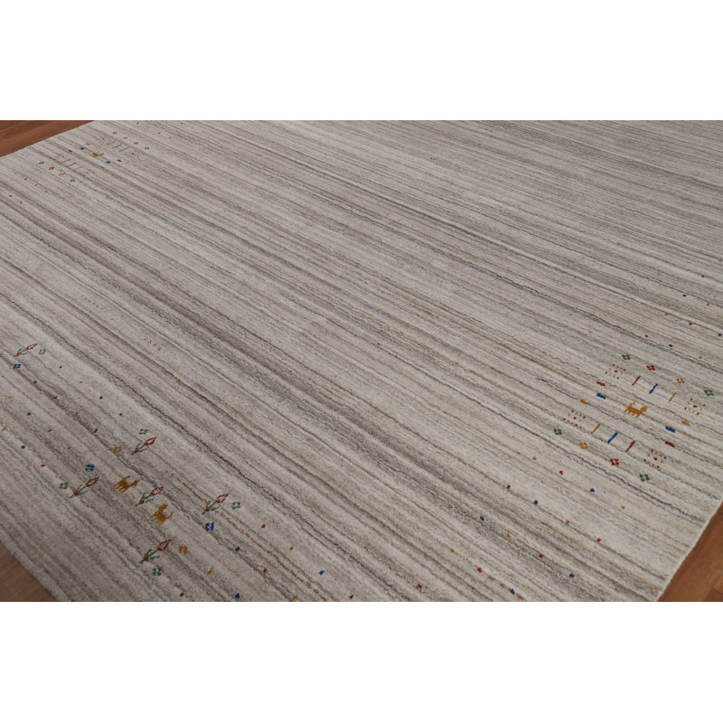 Striped Gabbeh Oriental Area Rug