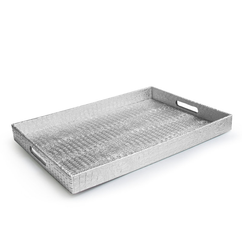 Silver Alligator Decal Tray 19” x 14”