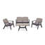 Table basse moderne, anthracite et vison, 35,4 x 20,7 x 17,7 pouces | 100% polypropylène, design élégant et durable | Parfait pour le salon et les espaces contemporains, aspect élégant et facile à nettoyer