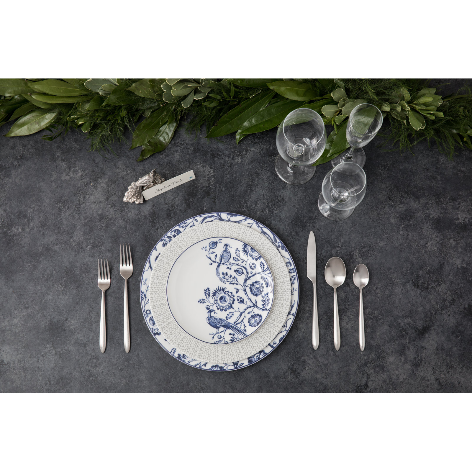 Fortessa Velo Brushed 20 Piece Stainless Steel Flatware Set, Service for 4