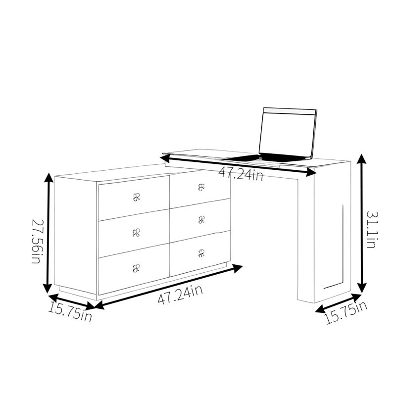 Commode simple multicolore
