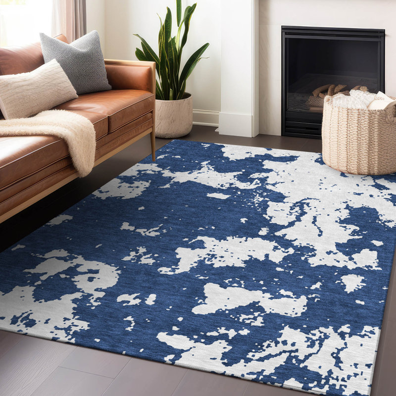 Maliana Washable Abstract Indoor / Outdoor Rug, Rectangle 3' x 5'