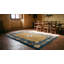 Classic Yellow Gold Color Antique Early 19th Century Chinese Ningxia Rug
