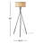 60'' Black Tripod Floor Lamp