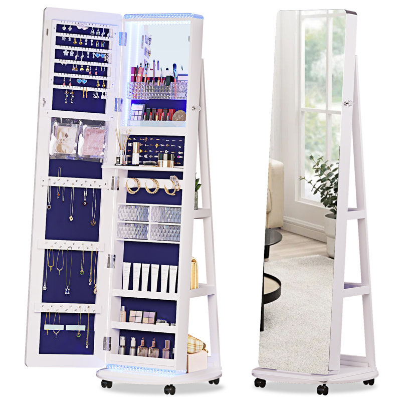 Armoire à bijoux 21,65 de large, Blanc