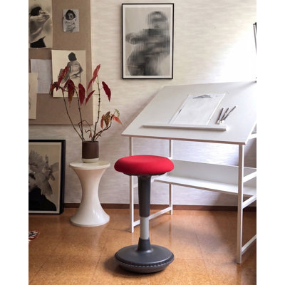 Wobble Stool Berganzo Fabric Red