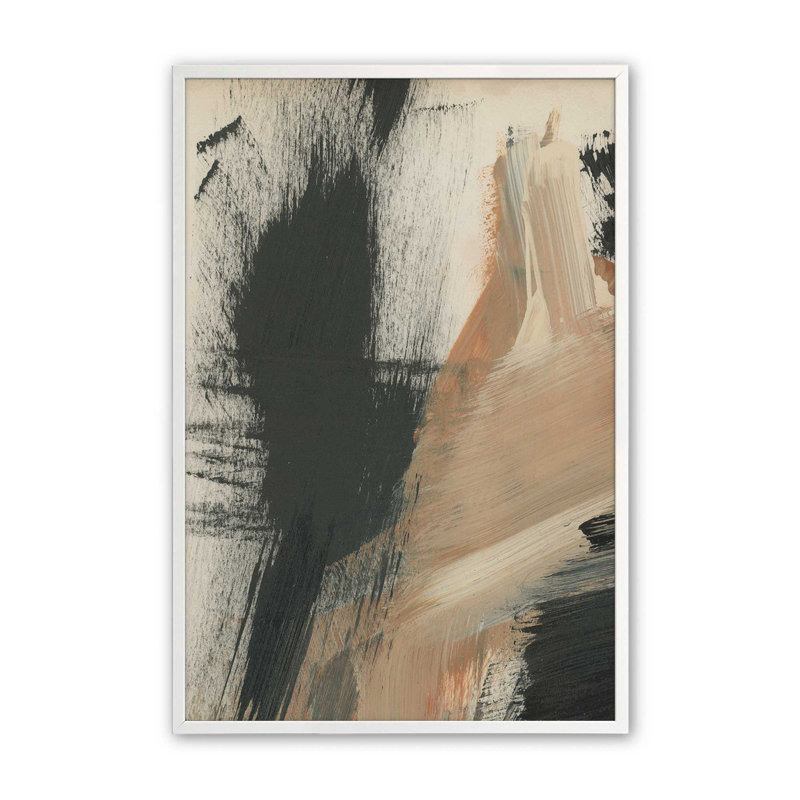 Burnt Ochre Echoes I Print dans un cadre, H 17 po x l 13 po, Encadrement de coin ouvert blanc opaque