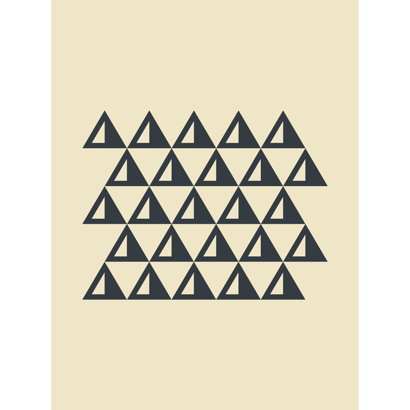 Triangles by Beth Vassalo, Black Framed Canvas, 32" H x 24" W