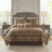 7 Piece Jacquard Comforter Set/Gold