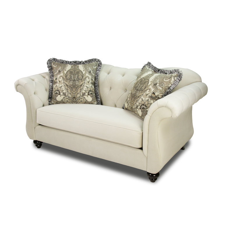 Beate Upholstered 75 " Linen Loveseat