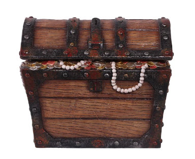 Jash Small Pirate Treasure Chest Statue