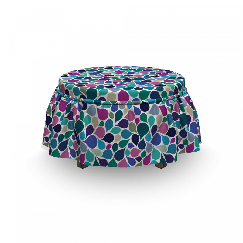 Housse pour repose-pieds raindrops