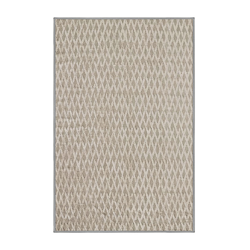 Tapis gris à motif géométrique Brixton, Rectangle 6 pi x 9 pi