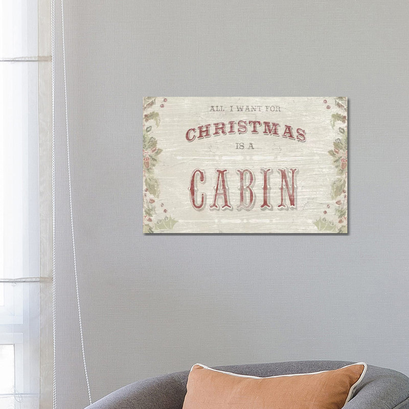 Cabin Christmas III by June Erica Vess - Wrapped Canvas Print, 45.72cm H x 66.04cm W x 1.905cm D