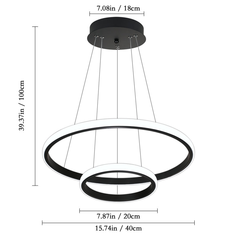 Dahat 2 - Ring Teardrop Chandelier