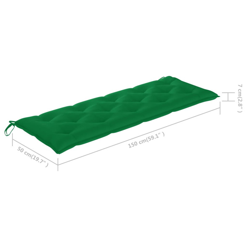 Banc de jardin en bois Breindel, Vert