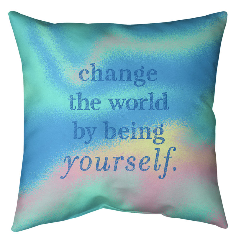 Coussin de plancher change the World, Vagues tropicales, H 28 po x l 28 po