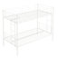 Lit superposé en métal blanc - option de chambre à coucher moderne, lit simple surdimensionné peu encombrant, fabrication en acier assurant durabilité et stabilité, zone silencieuse silencieuse, capacité de charge élevée, escalier sécuritaire