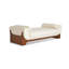 Banc rembourré blanc-438718188