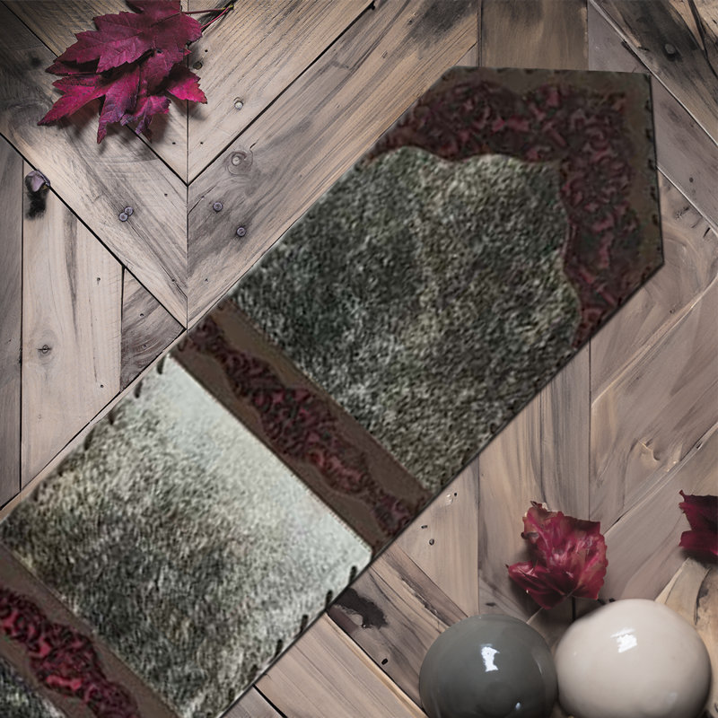 Cowhide & Leather Table Runner, 120" L x 12" D