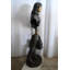 Statue de vendeuse en bronze avec sac à main, figurine abstraite 24 po x 20 po x H 70 po