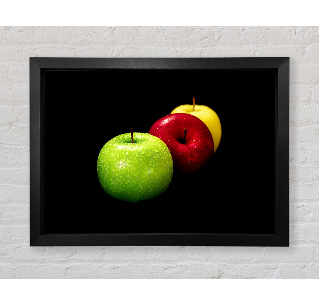 Trio Of Apples - Einzelne Bilderrahmen Kunstdrucke