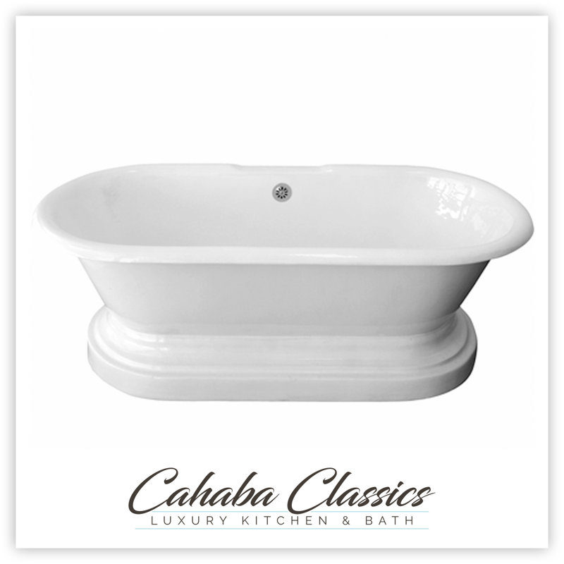 67'' x 31'' Freestanding Soaking Cast Iron Bathtub