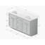 Meuble-lavabo double autoportant 63 po avec plateau en quartz Carrara, 63 po, 3 tiroirs-299324616